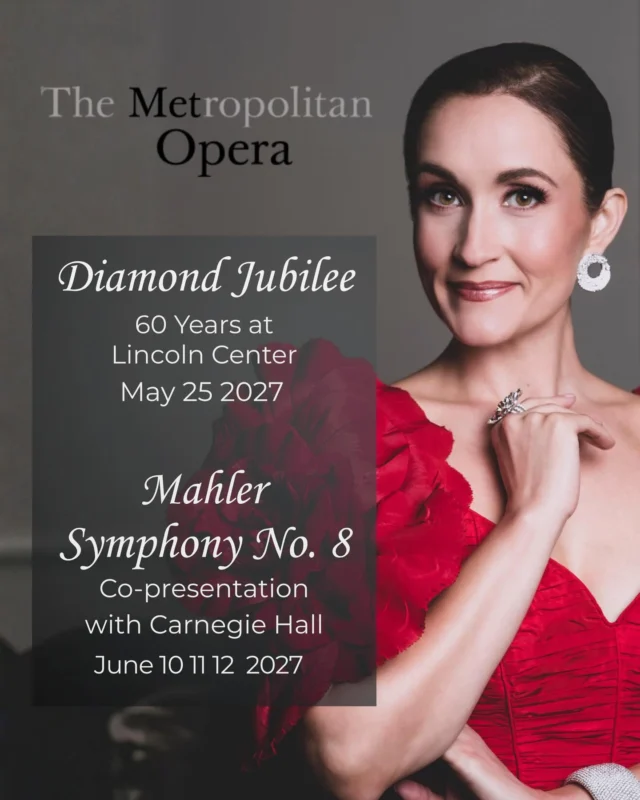 Next season at the @metopera 🙌 So looking forward to the Diamond Jubilee and Mahler’s 8th “Symphony of a Thousand” with @nezetseguin! ♥️

GALA
DIAMOND JUBILEE 
60 Years at Lincoln Center
May 25, 2027

MAHLER: Symphony No. 8
Conductor: @nezetseguin 
Soloists: @angelameadesoprano @elzasoprano @morleysoprano @gubanova_mezzo @mezzocargill @travlingtenor @wliverman15 @speedogreen 
June 10, 11, 12, 2027

#MetOpera #Mahler #SymphonyofaThousand #Gala

📸 @darioshoots 
👗 @alexteih_studio 
HMU @glowbyaffan
