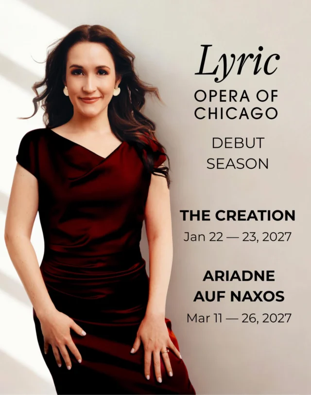 I’ve been dying to sing at @lyricopera of Chicago and it’s finally happening next season! Just announced 📣 Two beautiful projects . . . !

Hadyn: THE CREATION (Lyric Premiere)
Jan 22 & 23, 2027
Gabriel / Eve: Erin Morley
Uriel: @davidportillotenor 
Raphael / Adam: Michael Sumuel @mbsum 
Conductor: LOC Music Director @enriquemazzolanow 

Strauss: ARIADNE AUF NAXOS
March 11 — 26, 2027
Ariadne: @leahhawkins__ 
Bacchus: @travlingtenor 
Zerbinetta: Erin Morley 
Composer: @samantha.hankey 
Musiklehrer: @zacharynelson410 
Tanzmeiser: Barry Banks
Harlekin: @finn_sagal 
Brighella: @tenorzhengyibai 
Scaramuccio: @travon.d.walker 
Echo: @ragazzavioletta 
Production: John Cox 
Conductor: @oksana.lyniv 

📸 @monarca_studios