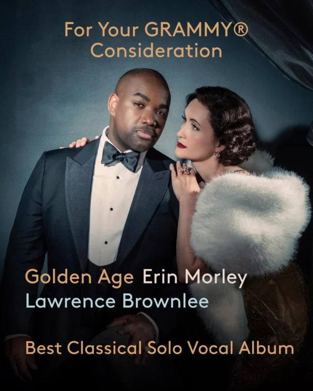Dear friends and members of the Recording Academy, we would be so very honored if you would consider 🌟GOLDEN AGE🌟 as you vote for Best Classical Solo Vocal Album. 

We’re endlessly grateful for the opportunity we had to bring this album to life! Our deepest thanks go to our dear friend @ivan.repusic.dirigent, the marvelous @rundfunkorchester, our label @pentatonemusic, our producer and engineer Michael Havenstein, our consultant and coach @geraldmartinmoore, @renaudloranger, @sean2u, @themarymot, and so many generous donors who believed in this project. 

Voting in the first round takes place Oct 12 — 22. Thank you for your consideration! 

🎨: @yourartistmedia

#GRAMMYs #RecordingAcademy #GoldenAge #BestClassical #SoloVocalAlbum